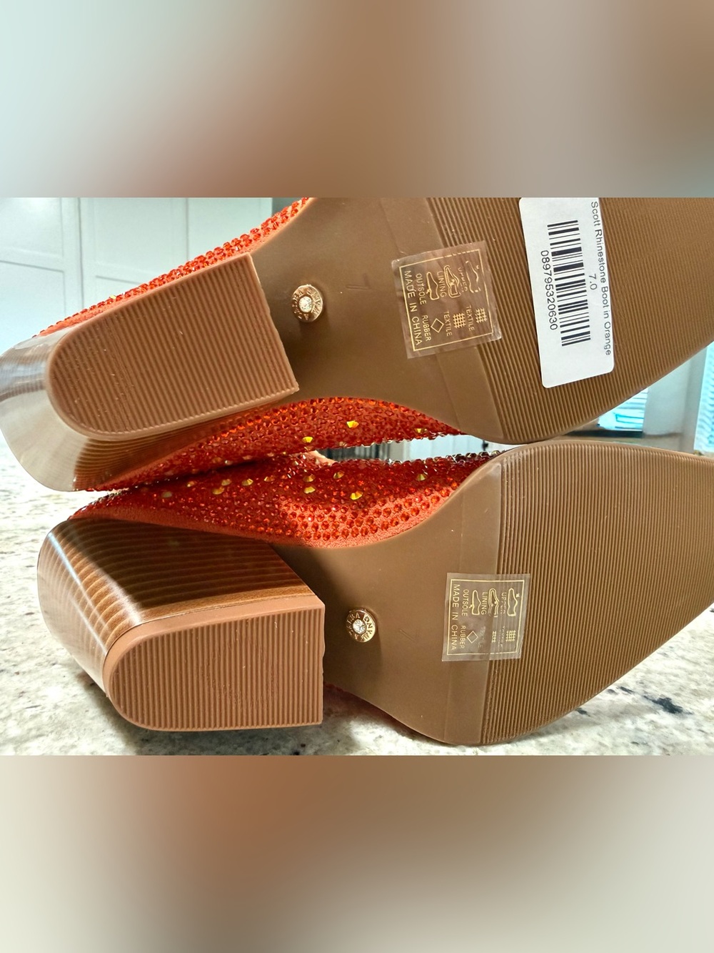 AZALEA WANG WOMEN'S ORANGE "SCOTT" WESTERN BOOTIES Cowboy Boots "NWT" - Picture 15 of 17